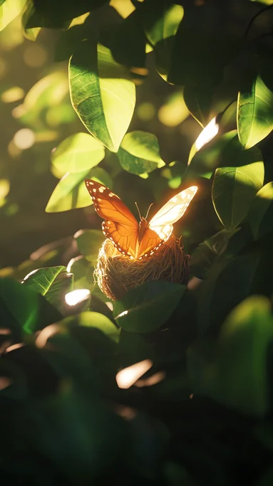 🦋 El despertar de la mariposa - La mágica transformación de una pequeña criatura del bosque.