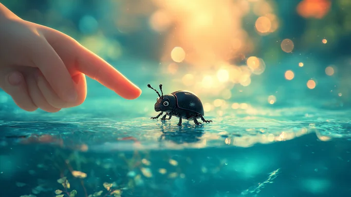 🪲 El escarabajo salvado - Un gesto pequeño desencadena una cadena de acciones invisibles pero maravillosas.