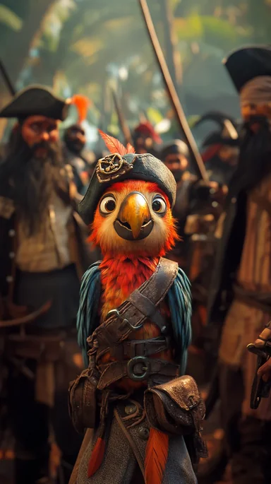 🦜⚓ Aprendiz de Loro Pirata - Un lorito aprendiz de pirata vive divertidas aventuras mientras aprende a ser parte de la tripulación.